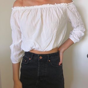 off the shoulder brandy top